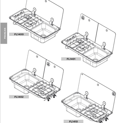CAN 3000410 RH & LH Glass Lid - FL1401-FL1402