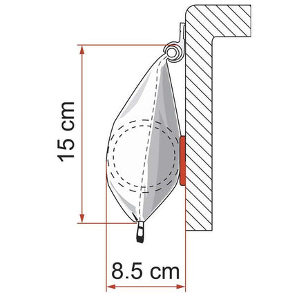 Fiamma Grey CaravanStore EVO 450 Royal Grey Fabric (08830G01R)