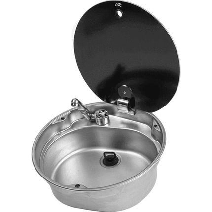 LR1770 Can Round Sink C/W Glass Lid