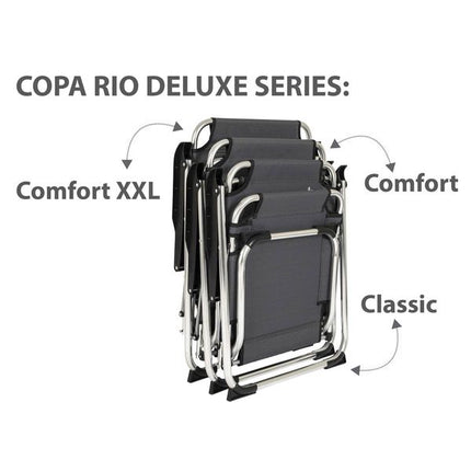 Bo-Camp Chair Copa Rio Deluxe M Aluminium Grey