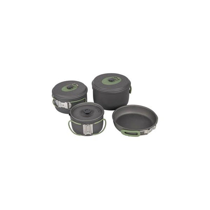 Bo-Camp Cookware Set Explorer 4 Pieces Hard Anodized Aluminium