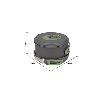 Bo-Camp Cookware Set Explorer 4 Pieces Hard Anodized Aluminium