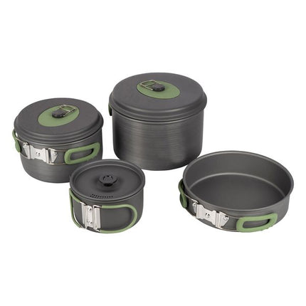 Bo-Camp Cookware Set Explorer XL 4 Pieces Hard Anodised Aluminium