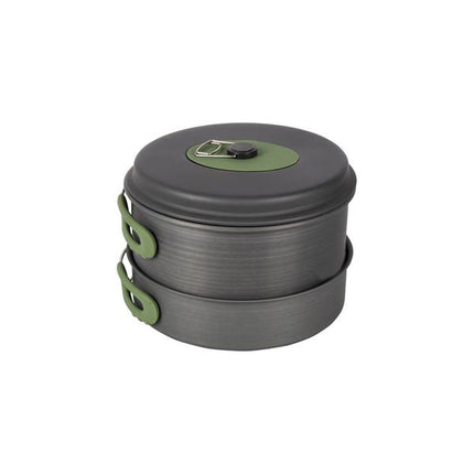 Bo-Camp Cookware Set Explorer XL 4 Pieces Hard Anodised Aluminium