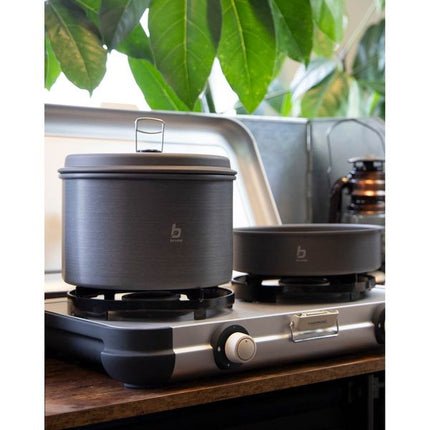 Bo-Camp Cookware Set Explorer XL 4 Pieces Hard Anodised Aluminium