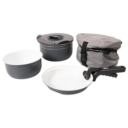Bo-Camp Cookware Set Trekking 5 Pieces Ceramic Coating Aluminium