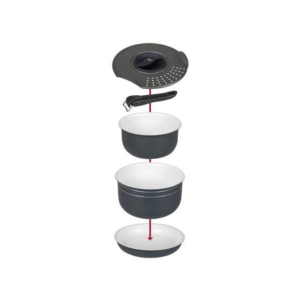 Bo-Camp Cookware Set Trekking 5 Pieces Ceramic Coating Aluminium