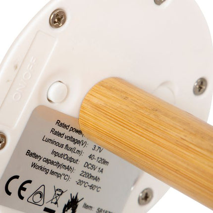 Bo-Camp Urban Collection Table Lamp Cambridge Rechargeable