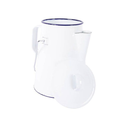 Bo-Camp Tea Kettle Enamel White/Blue 1.6L
