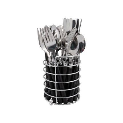 Bo-Camp Cutlery Set with Basket 24 Pieces 6 Persons