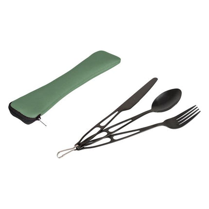 Bo-Camp Outdoor Cutlery In Cover 3 Pieces