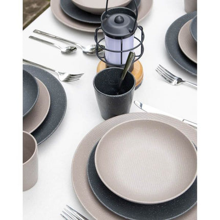 Bo-Camp Urban Collection Tableware Folk 16 Pieces Beige/Grey