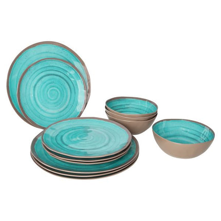 Bo-Camp Tableware Halo Melamine 12 Pieces