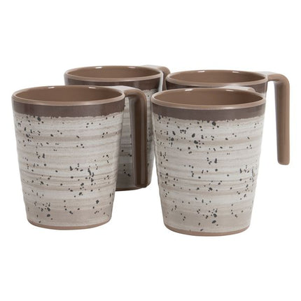 Bo-Camp Mug Halo L Melamine 4 Pieces
