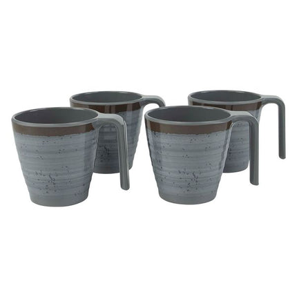Bo-Camp Mug Halo M Melamine 4 Pieces