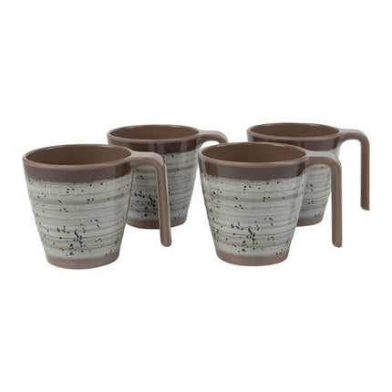Bo-Camp Mug Halo M Melamine 4 Pieces