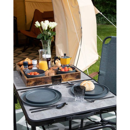 Bo-Camp Industrial Collection Breakfast Plate 4 Pieces Anthracite