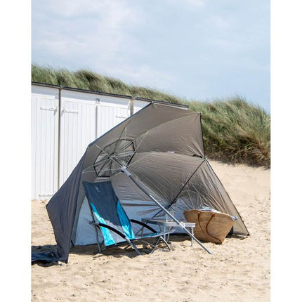 Bo-Camp Beach Parasol with Sidewalls Grey