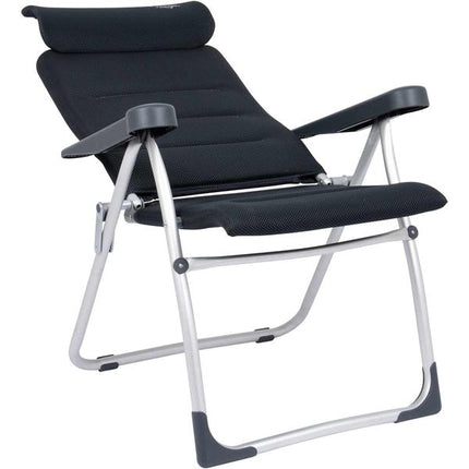 Crespo Camping Chair AA/215 Air Elite Compact in Grey (2025 Model) reclined