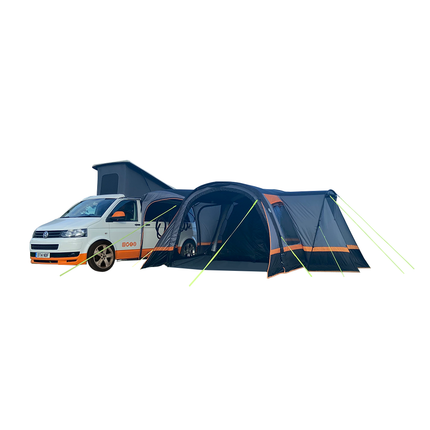 OLPRO Cocoon Breeze V2 inflatable campervan awning front view
