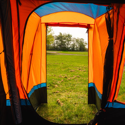 Close up of OLPRO Cocoon Breeze V2 canopy and tunnel doors
