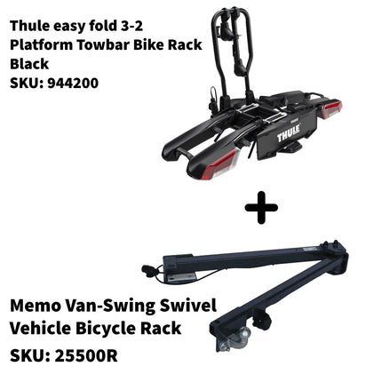 Thule easyfold 3 + Memo Van swing Bicycle Rack Ducato Boxer Jumper
