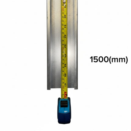 Tape measure extended to 1500mm on a white background