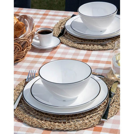 Gimex Linea Line Tableware Black 12 Pieces