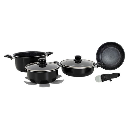 Gimex Cookware Induction Black 7 Pieces
