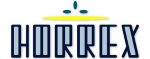 Horrex logo with a blue and white color scheme