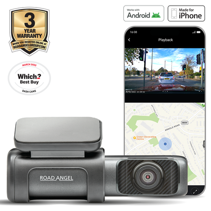 Road Angel Halo Ultra 4K Dash Cam - Which Best Buy! with Parking Mode & Internal 64GB SSD Memory