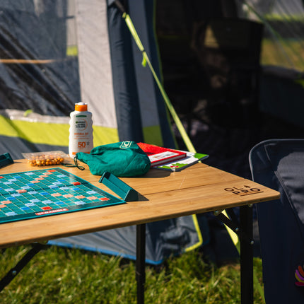 Bamboo Camping Table 4 Folding 65cm x 50cm