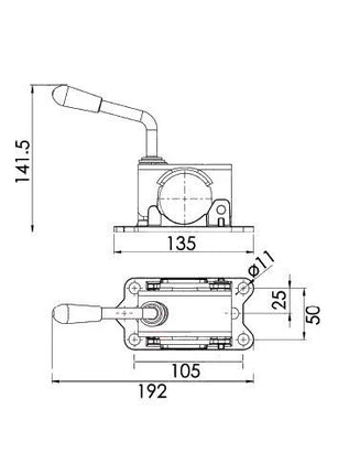 KARTT Pressed Steel Clamp Caravan Jockey Wheel- P/N KCL4801