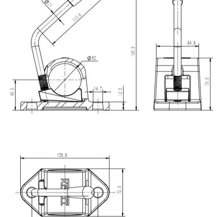 Kartt Jockey Wheel Clamp for 48mm Shaft