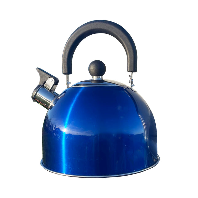 Olpro 2 Litre Stainless Steel Whistling Kettle (Blue)