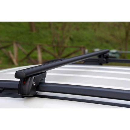 Menabo Shermon Black Raised Rail Roof Bar 1180mm (90kg Max.)