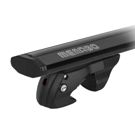 Menabo Jackson Black XL Raised Rail Roof Bar 1340mm (90kg Max.)