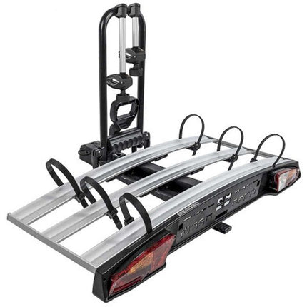 Menabo Alioth 3 Tilting Bike Rack for Towbar (60kg Max. / UK Lighting)