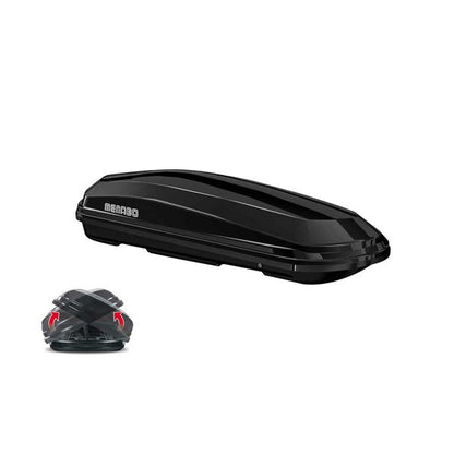 Menabo Diamond 500 Litre Black Roof Box with Duo Opening (75kg Max.)