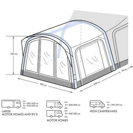 Westfield Neptune 2.0 400 Premium Drive Away Air Awning
