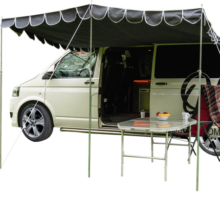 Olpro Retro Campervan Shade Canopy - Charcoal