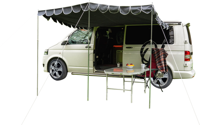 Olpro Retro Campervan Shade Canopy - Charcoal