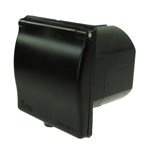 Maypole 240V 16A Flush Fit Mains Black Socket