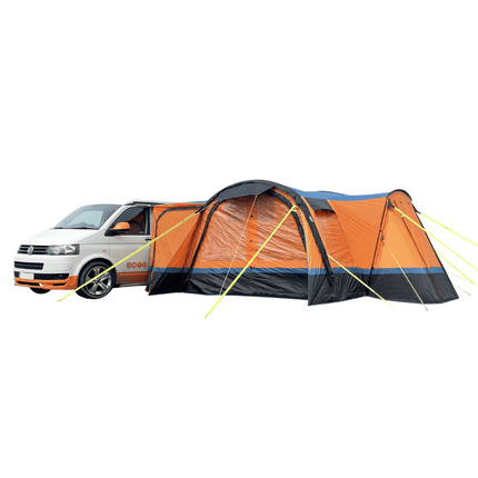 Side view of OLPRO Cocoon Breeze V2 campervan inflatable awning