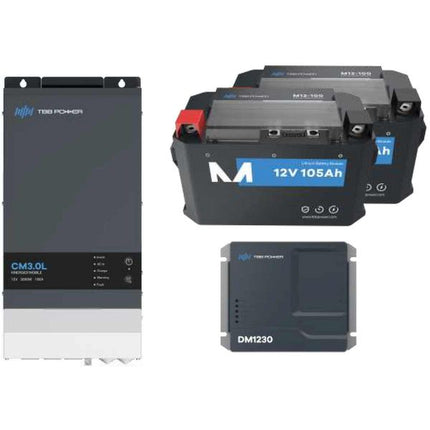TBB Power M12 Inverter Pack (3000W / 30A DC-DC / 2 x 105Ah Batteries)