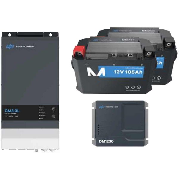 TBB Power M12 Inverter Pack (3000W / 30A DC-DC / 2 x 105Ah Batteries)