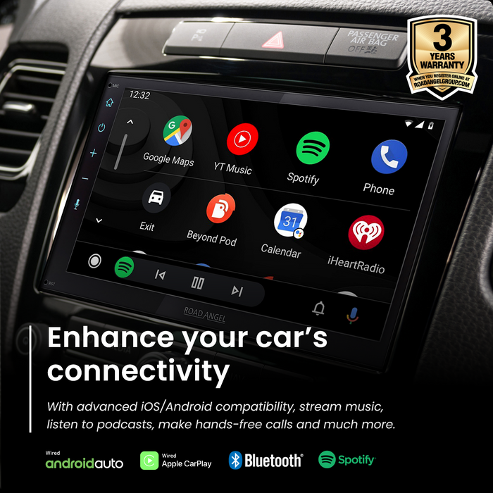 Road Angel Car Stereo Car Play/Android Auto, DAB+