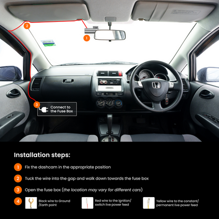 Road Angel Halo Dash Cam Hardwiring Kit - for Halo Go and Drive