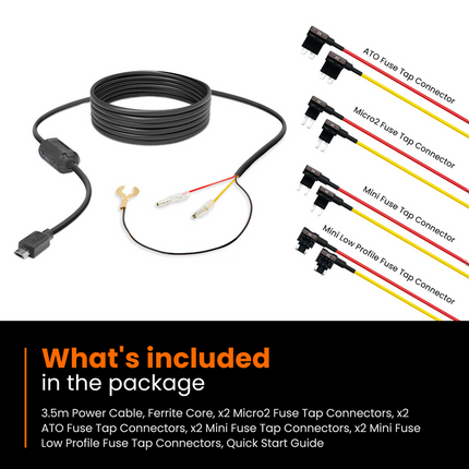 Road Angel Halo Dash Cam Hardwiring Kit - for Halo Go and Drive
