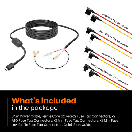 RA7300C - Road Angel Halo Dash Cam Hardwiring Kit - for Halo Ultra